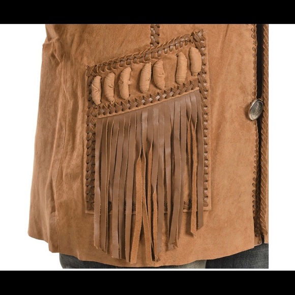 NWOT - Scully Suede Leather Fringed Coat in Bourbon Roar - Picture 11 of 14